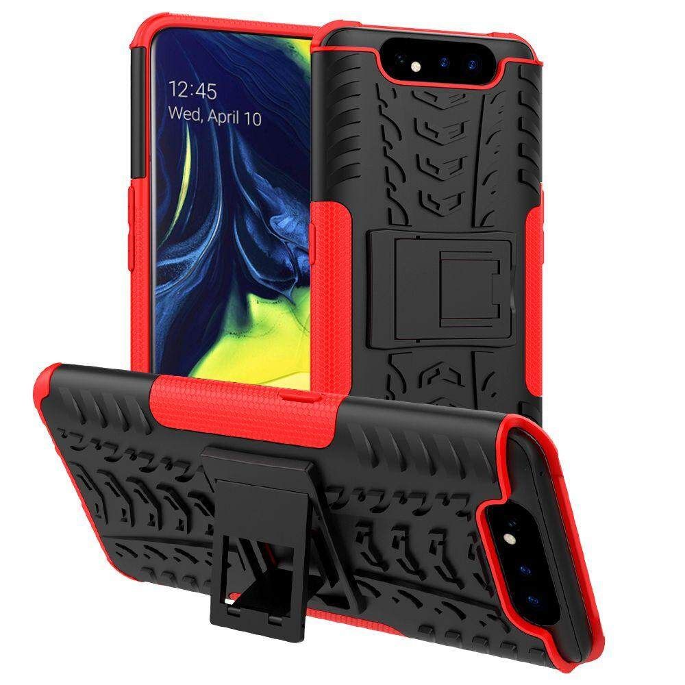 For Samsung Galaxy A80 Dual Layer Heavy Duty Armor Tough Hybrid Shockproof Stand Protective Case Cover