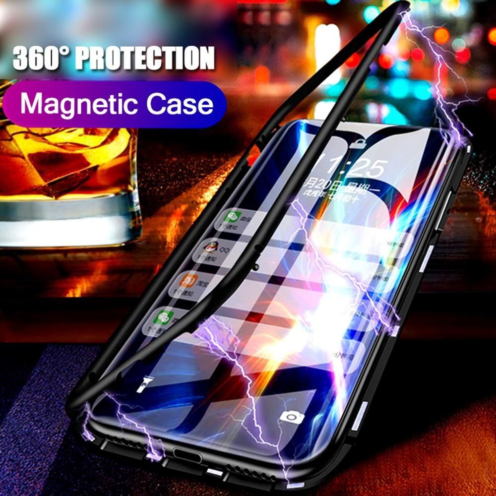 Samsung Galaxy M20 Magnetic Gorilla - 360 Degree Glass Case Black