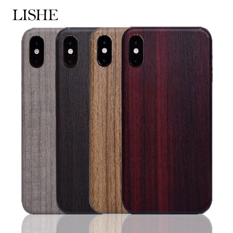 Wooden Grain Vintage Stickers For iPhone 6 6S 7 8 Plus X XR Xs Max 5S SE Sandalwood Teak PVC Adhesive Back Protective Film Skins