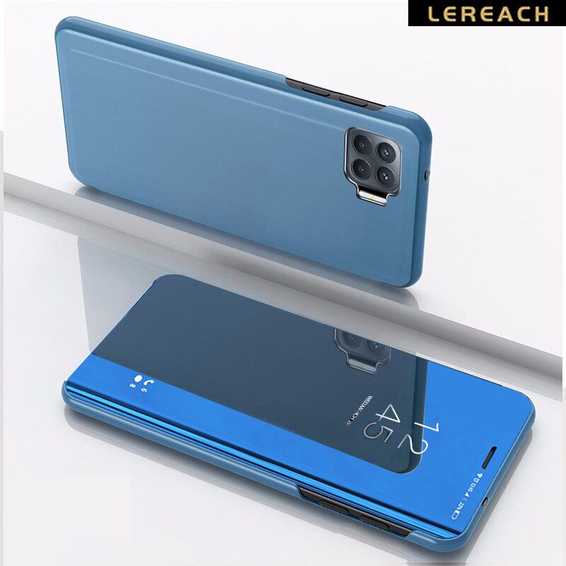 Lereach For vivio Y21 / Y21S / Y33S Cove Case Leather Flip Cover plated Mirror + PU leather Back Cover Case