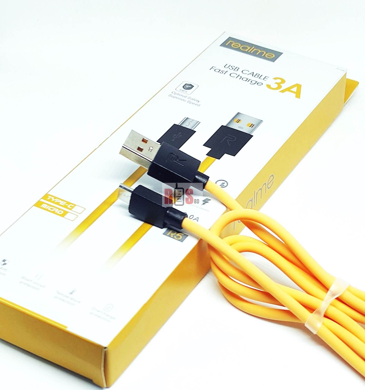 Realme 3A Micro USB Fast Charging Cable with USB facility