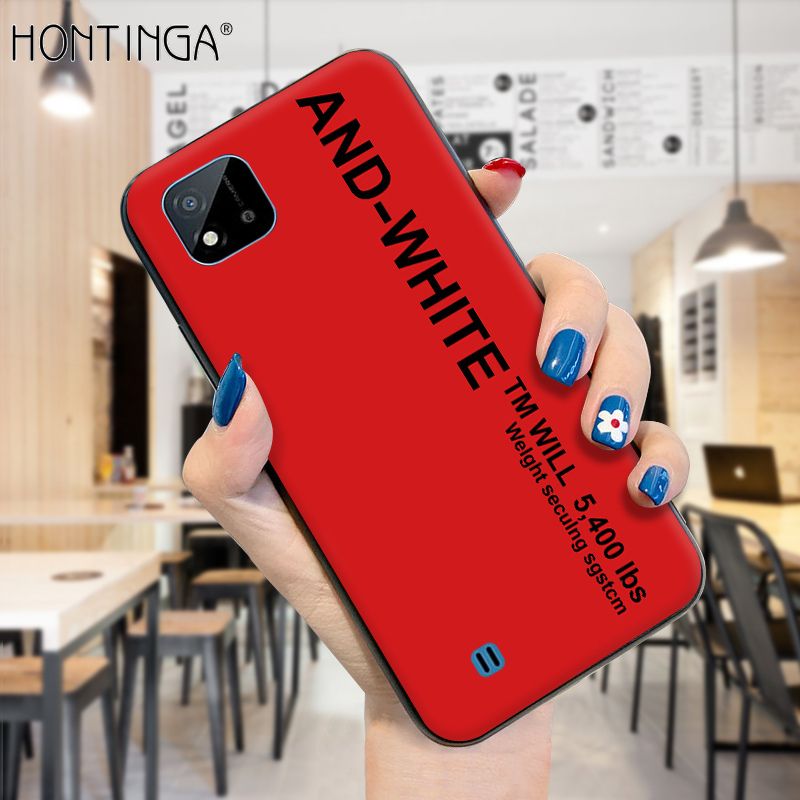 Hontinga for Realme C20 C20A C11 2021 Case Simple Generous Clean Color Girls Boys Cases Shockproof Soft Silicone TPU Phone Cover