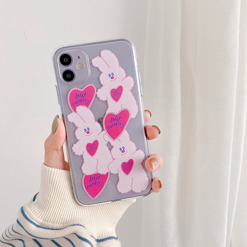 Rabbit Pattern Case Soft Silicone Cover Mobile Phone Protective Case