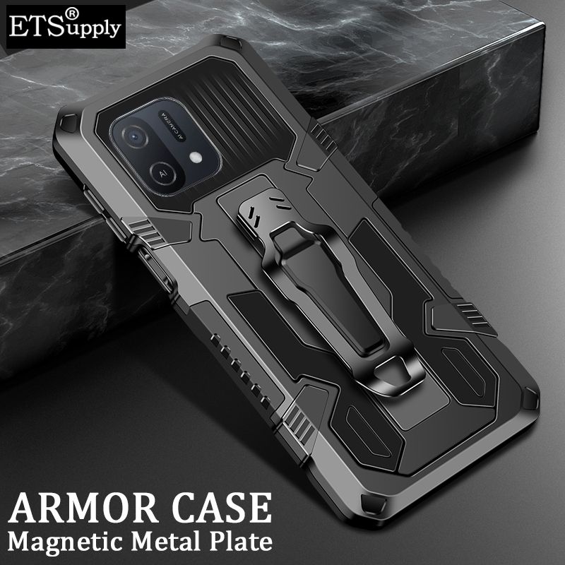 Phone Case OPPO A16K Cover Armor Stand Ring Metal Clip Cover for OPPO A16K Cases 2022
