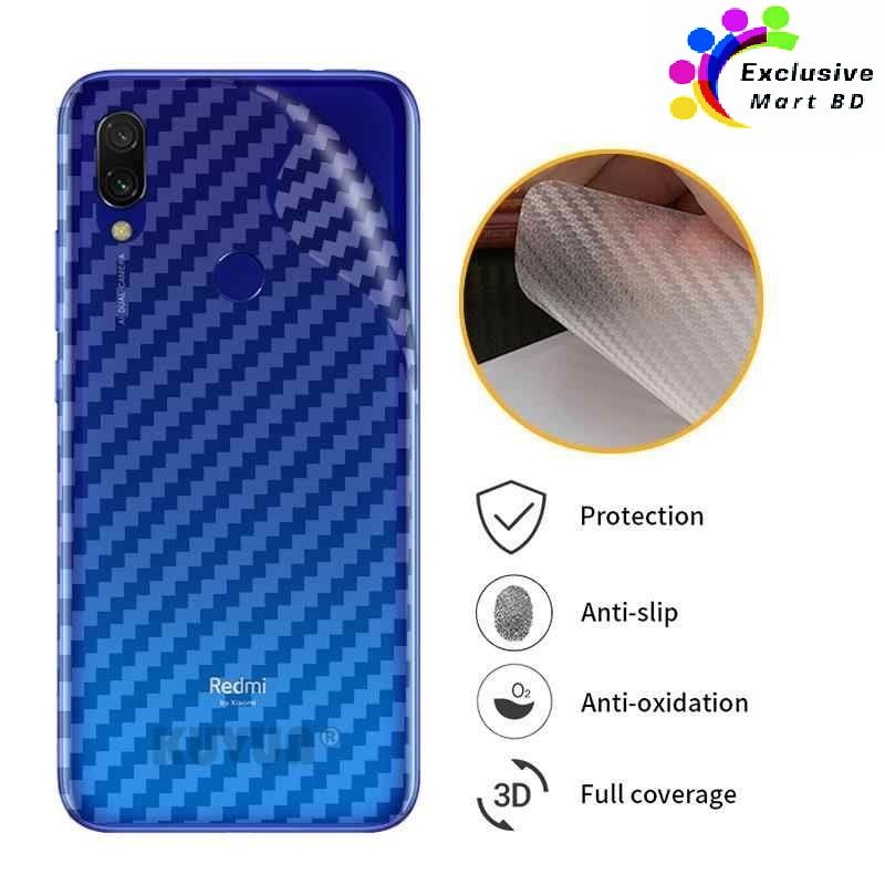 For Xiaomi Mi Play Carbon Fiber Sticker Vinyl Back Poly Skin Protector
