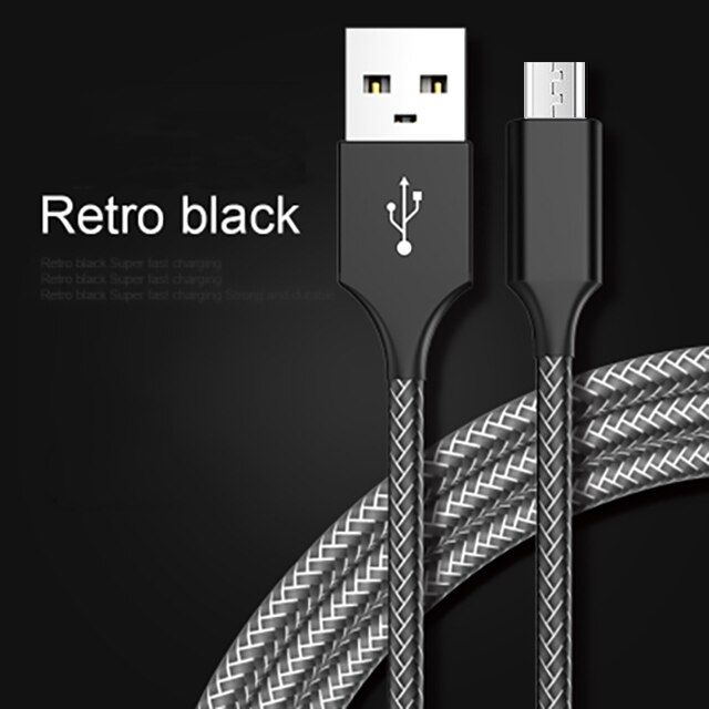 Micro USB Cable 6,10Ft Android Charger Cable, Durable Premium Nylon Braided Fast Phone Charger Cord forSamsung Galaxy S7 S6 S5