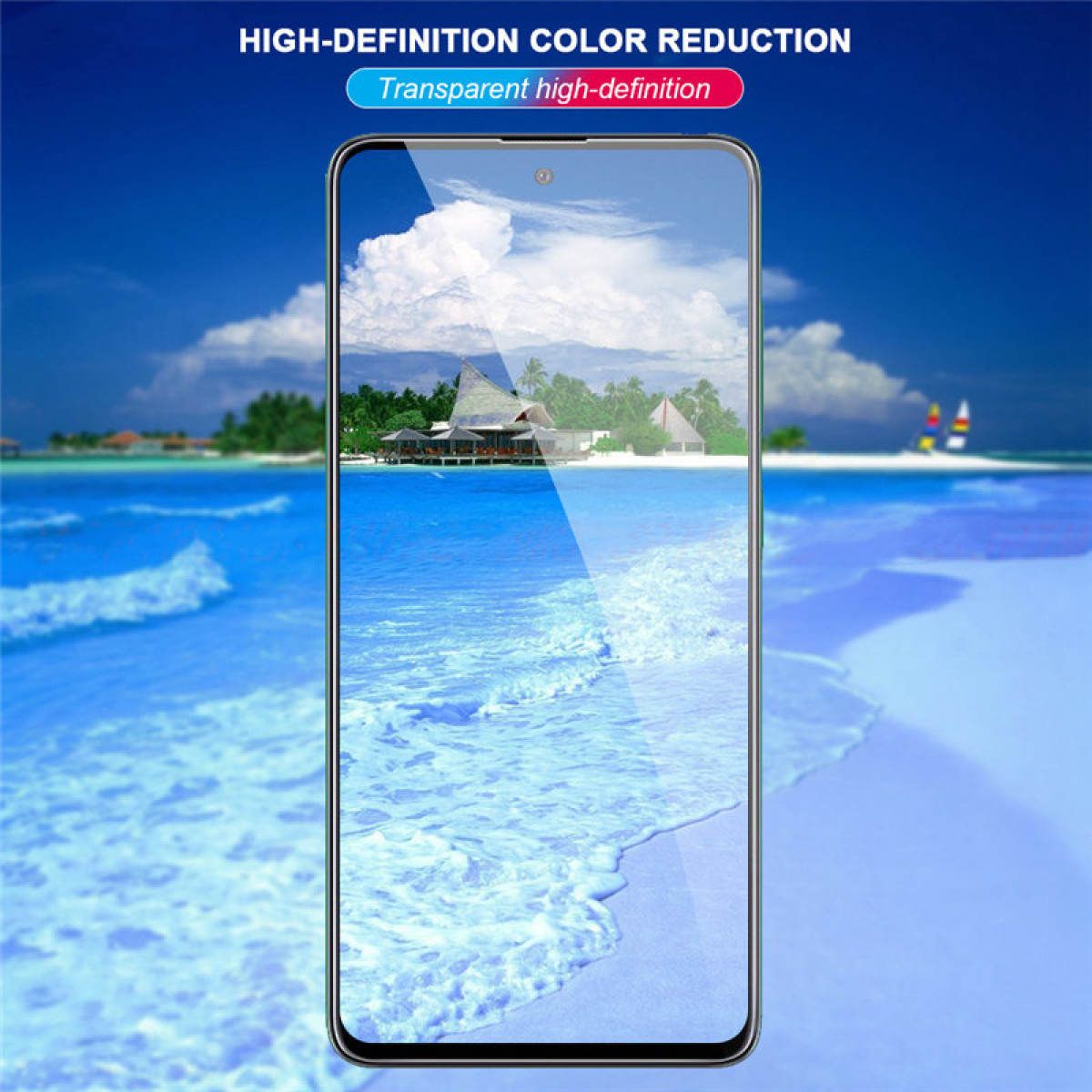 Samsung Galaxy A73 5G Transparent 9H Screen Protector 9D Tempered Glass Front =6.7"