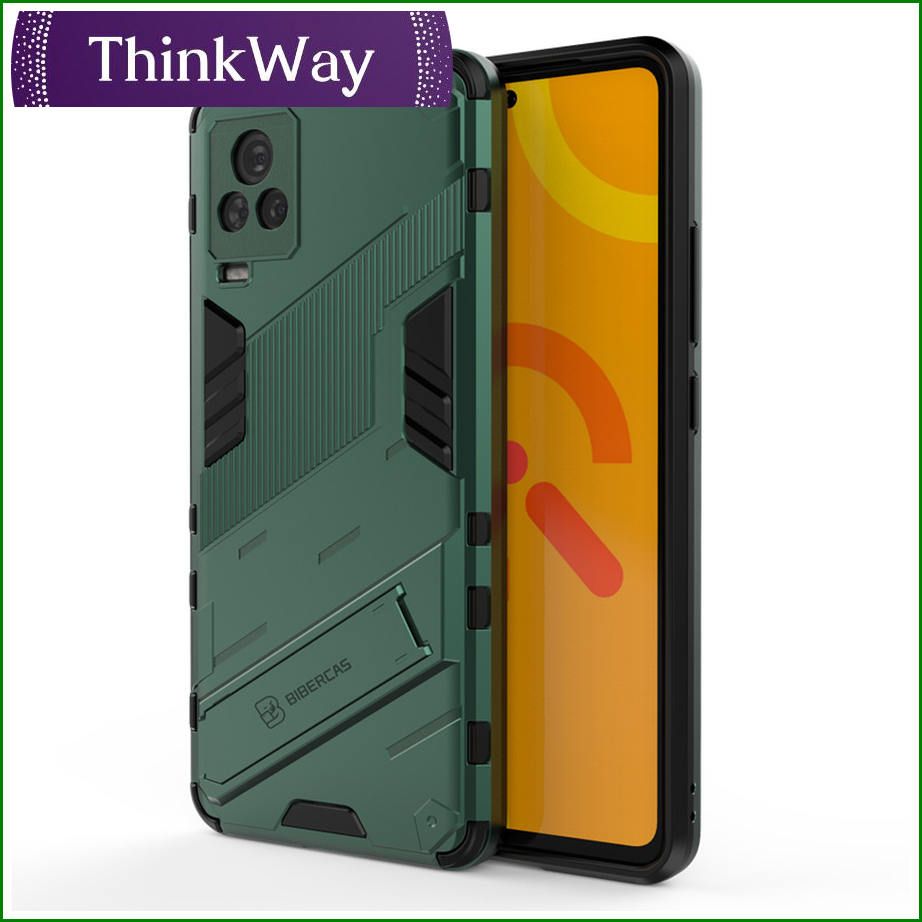 Armor Bumper Shockproof Stand Phone Case Camera Lens Protection Hard Pc Cover For VIVO S9e & VIVO Y73 5G/V21e 4G