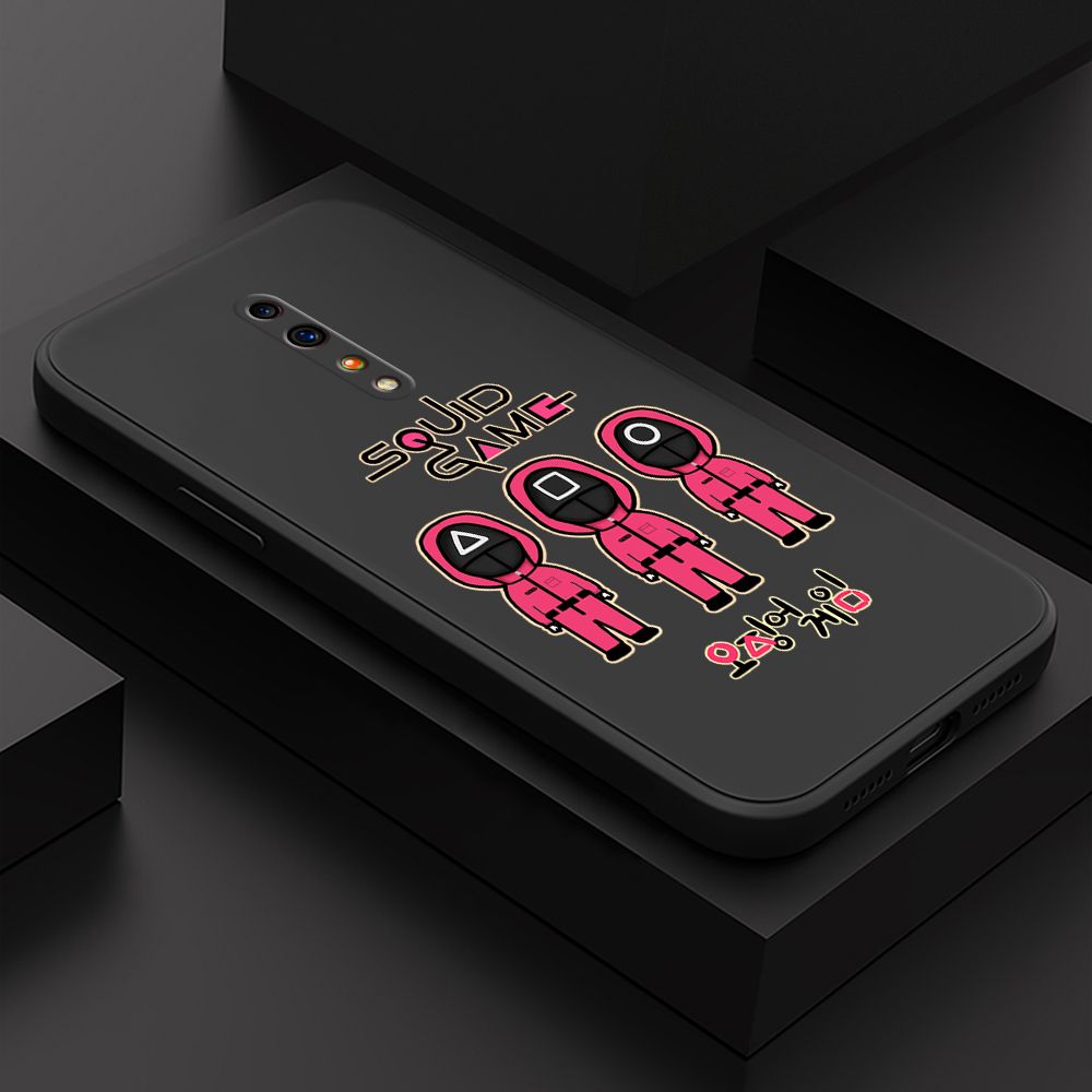 ZeroQiQi for OPPO Reno Z Case Trend Cartoon Korean Squid Phone Cover Liquid Silicone Case Phone Protective Case