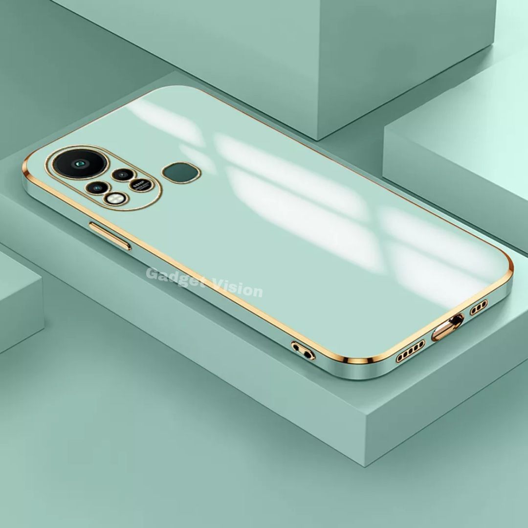 Luxury 6D Plating Soft Casing Silicone Square Frame Phone Case For Infinix Hot 11s