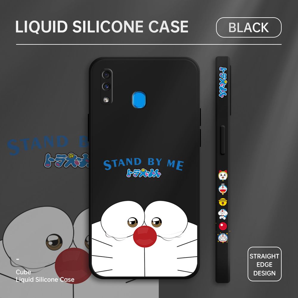 ZeroQiQi for Samsung A20 Case Cartoon Weeping Cat Phone Cover Soft Full Lens Protection Casing Ultra Thin Soft Liquid Silicone Phone Cases