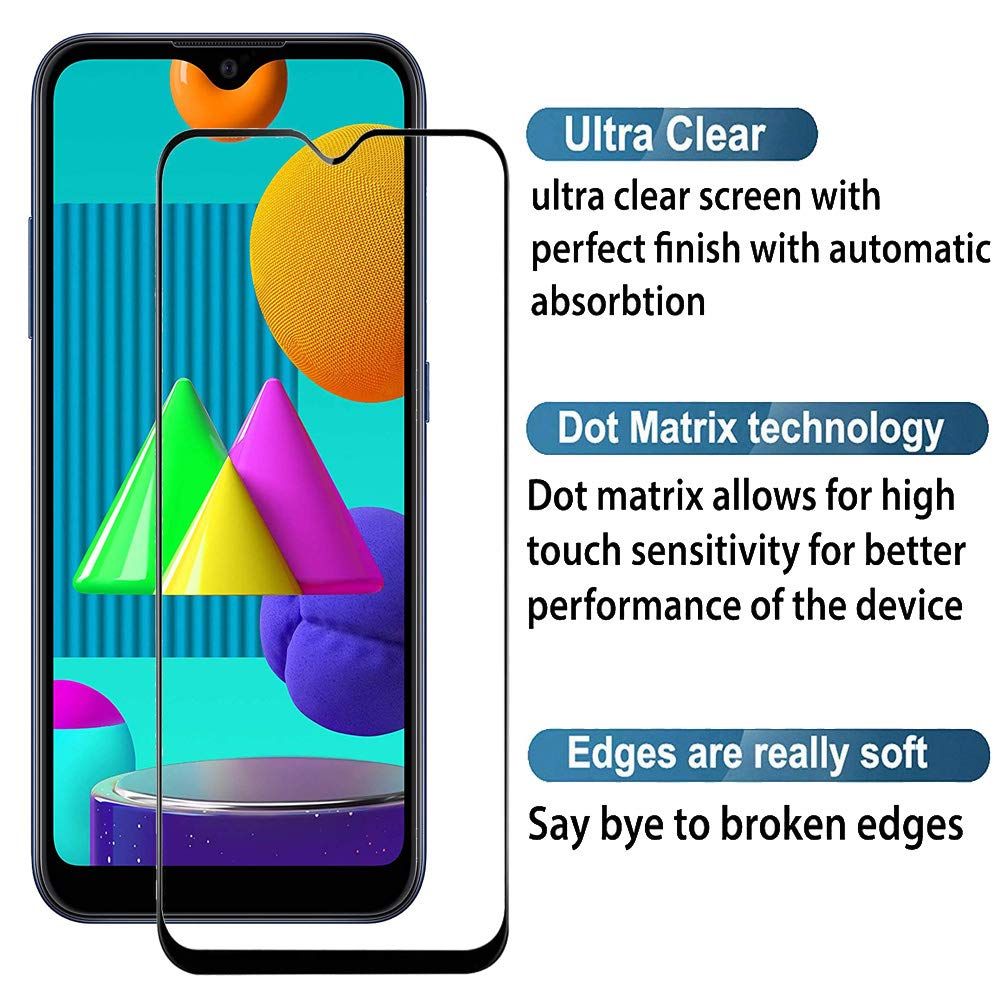 Samsung Galaxy M01 Tempered Glass Screen Protector 6D/9D/11D - Black