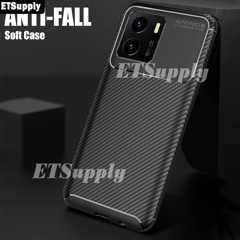 For VIVO Y01 Shockproof Soft Carbon Fiber Design Heat Dissipation All Inclusive Ultra-thin Soft Phone cover for VIVO Y01 Drawing Process Soft Phone Cover Phone case