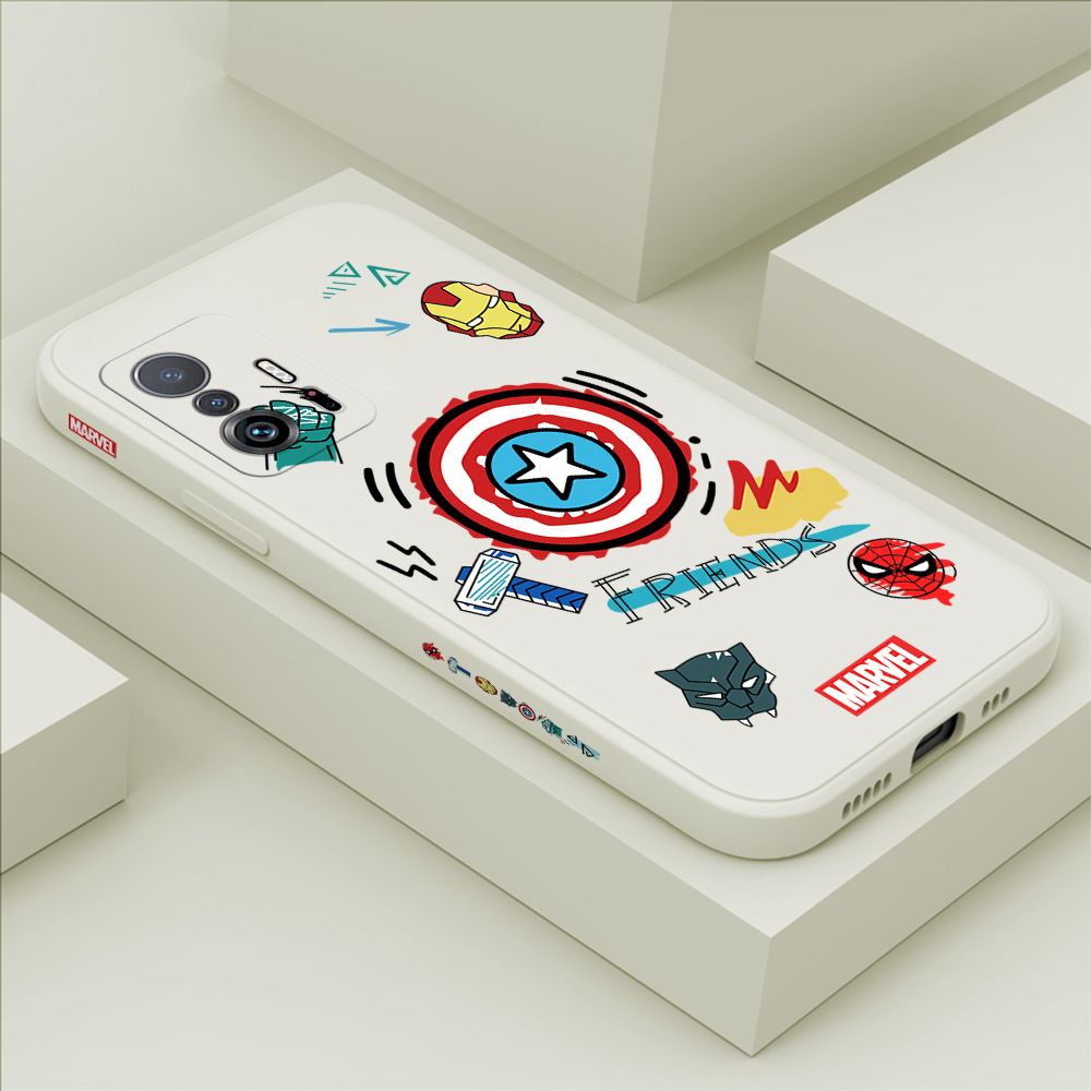 ZeroQiQi for Xiaomi 11T Pro Case Cartoon Anime Icon Phone Cover Soft Full Lens Protection Casing Ultra Thin Soft Liquid Silicone Phone Cases