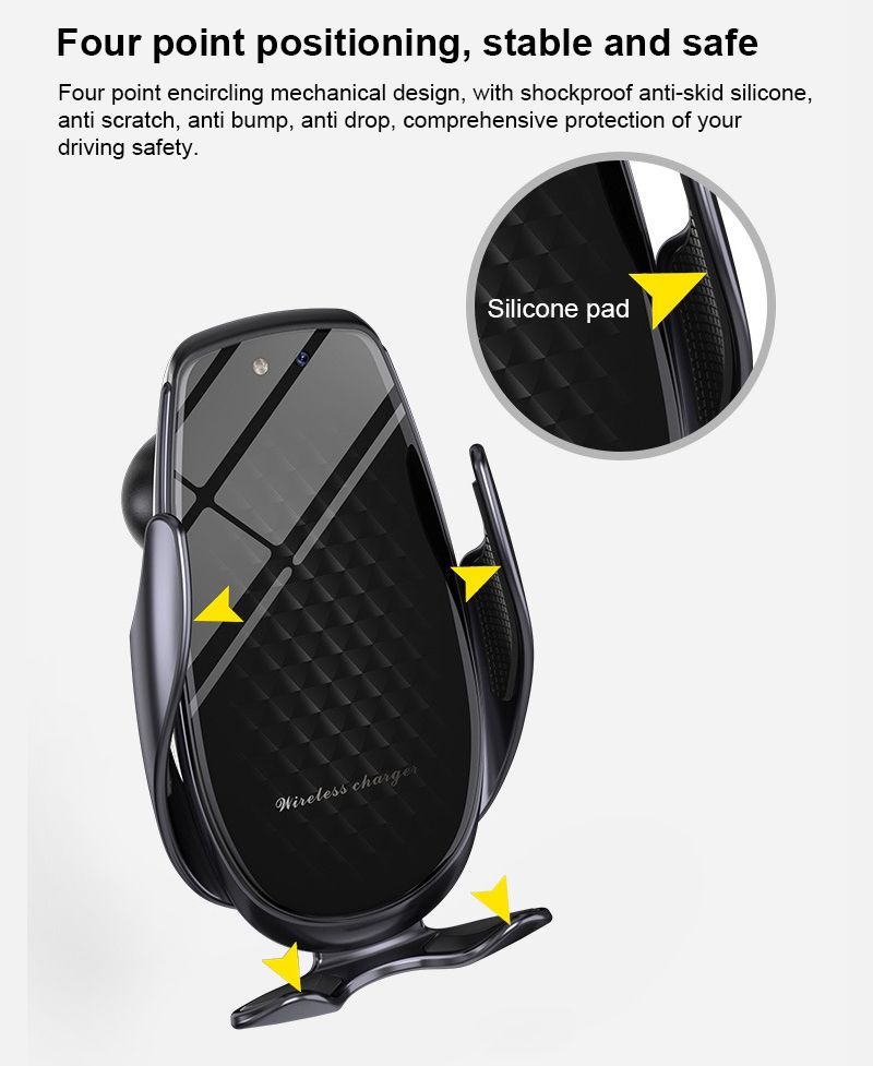 10W Car Wireless Charger Mount for 3.5-7.5 Inch Phone Car Wireless Charger Phone Holder professional design