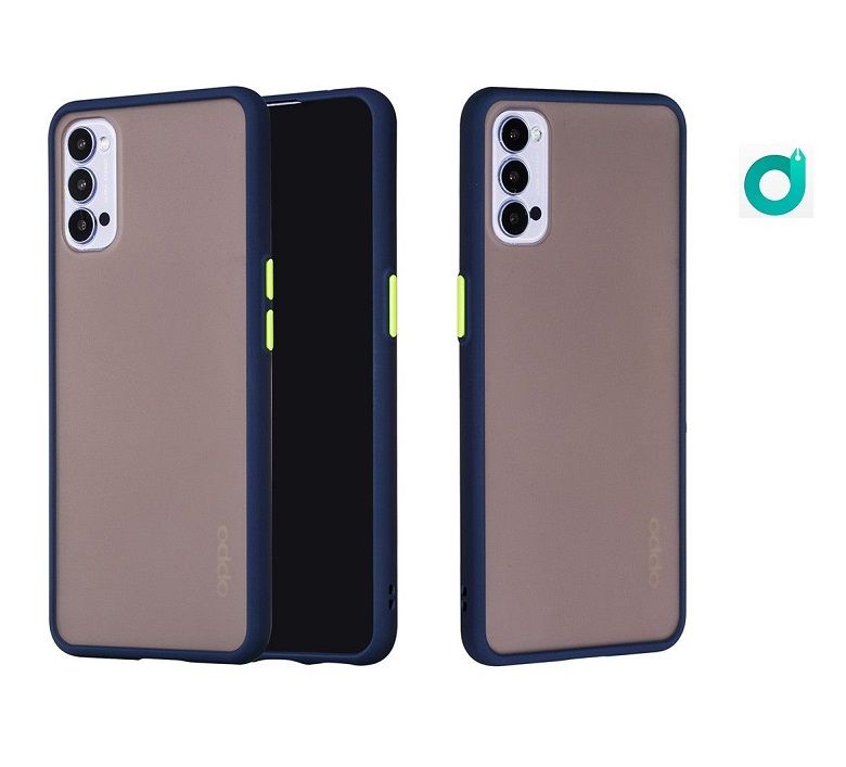 Oppo Reno4 (4G) Anti-knock Polo-chromatic Matte Colorful Bumper Protective Back Case Cover