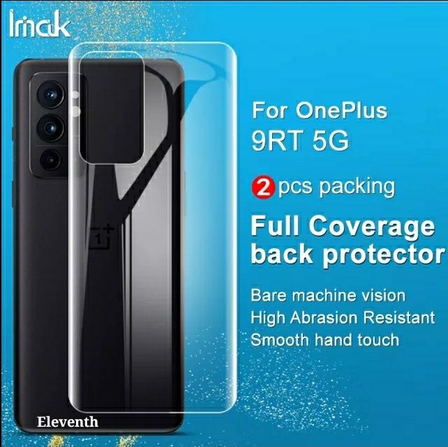 For OnePlus 9RT 5G Clear Transparent Scratch / Dust Resistant Ultra Thin Back Protector Film