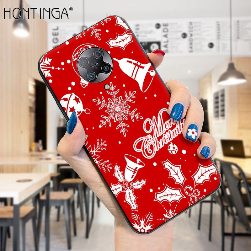 Hontinga for Redmi K30 Pro / K30 Pro Zoom / Xiaomi Poco F2 Pro Case Merry Christmas Gifts for Girls Boys Phone Cover Shockproof Soft Silicone TPU Cases
