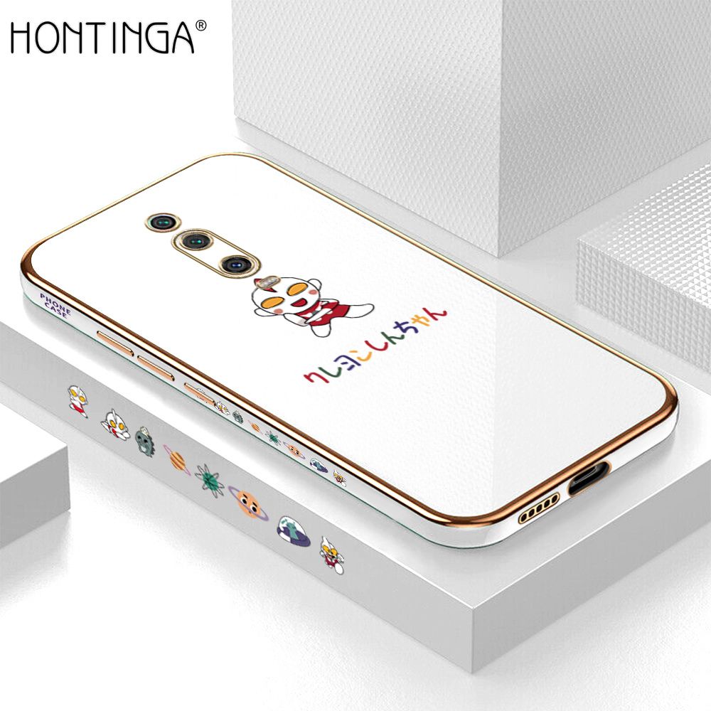Hontinga for Redmi K20 / K20 Pro / Xiaomi Mi 9T / 9T Pro Case Luxury 6D Plating Soft Casing Silicone Square Frame Phone Cover Shiny Bling Side Print Cartoon Childhood Memories Cases