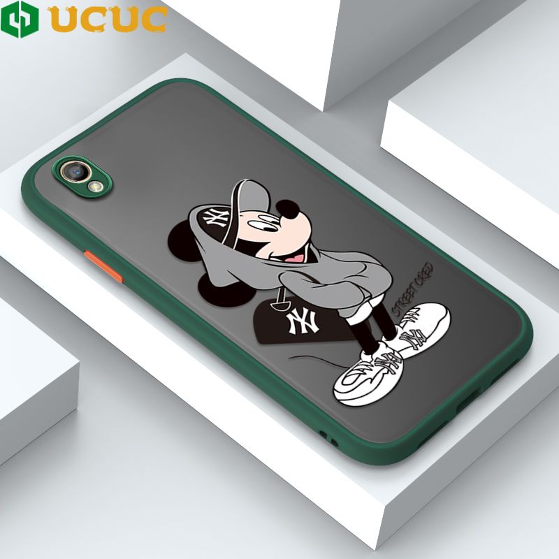 UCUC for OPPO A37 NEO 9 Back Cover Handsome Mouse Frosted Transparent Hard Phone Case Thin Shockproof Full Cover Camera Protect Case