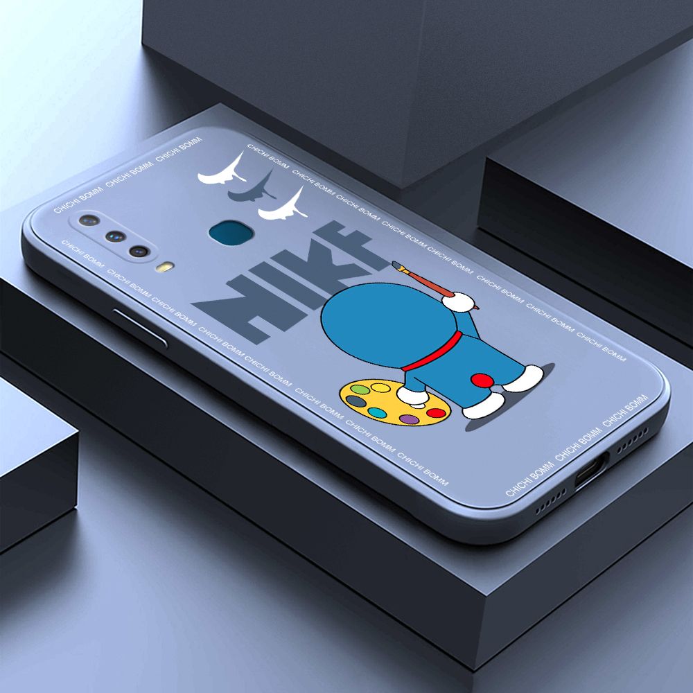 Hontinga for Vivo Y17 Case Fashion Cat Phone Case Phone Case Soft Square Edge Silicone Cases Full Lens Cover Shockproof Protection Cover
