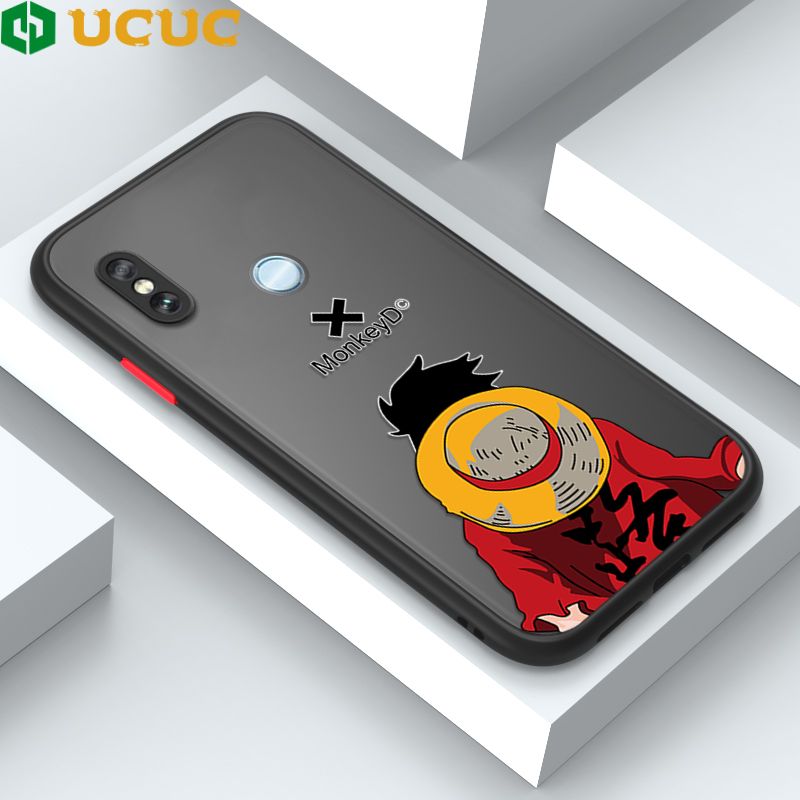 UCUC for Redmi Note 5 / Note 5 Pro Back Cover Back Shadow Luffy Frosted Transparent Hard Phone Case Thin Shockproof Full Cover Camera Protect Case