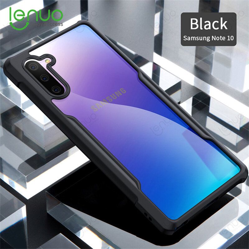 Lenuo Casing For Samsung Galaxy Note 10+ / Note 10 Plus Phone Case Shockproof Transparent Bumper Airbag Phone Cover Case