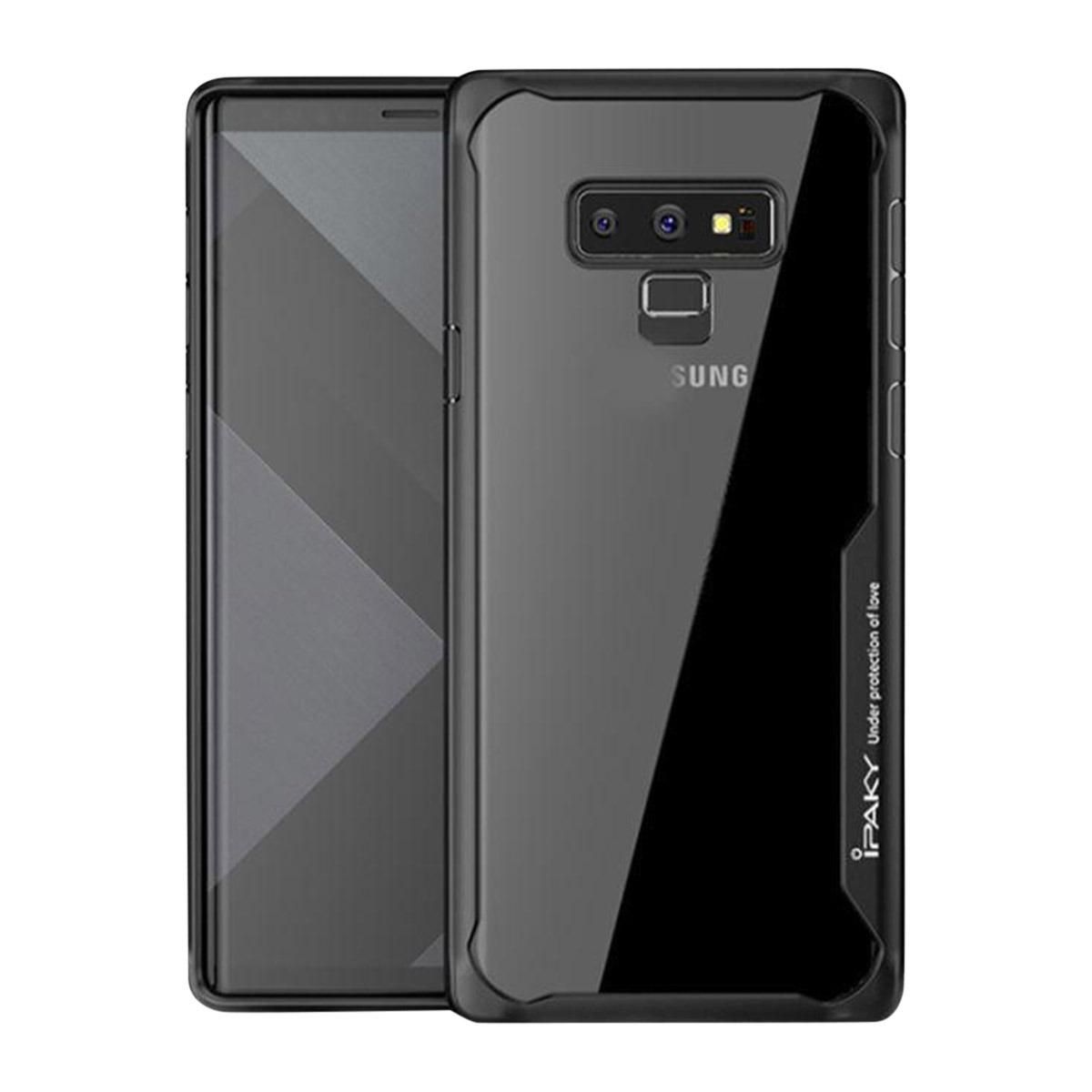 Ipaky Back Cover for Samsung J7 - Transparent and Black