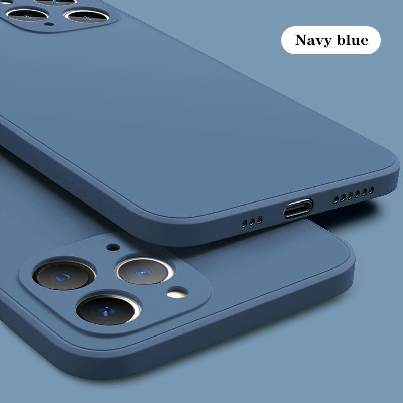 2021 Square Liquid Silicone Phone Case On For iPhone 11 12 Pro Max Mini XS MAX X XR 7 8 PLUS SE2 13 Pro Max Cover Full Protector