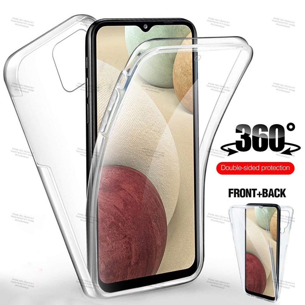 360 Full Body Case For Samsung Galaxy A12 A32 A22 A82 A03s A21s A31 S21 Plus Ultra Double Side Silicone TPU Transparent Coque