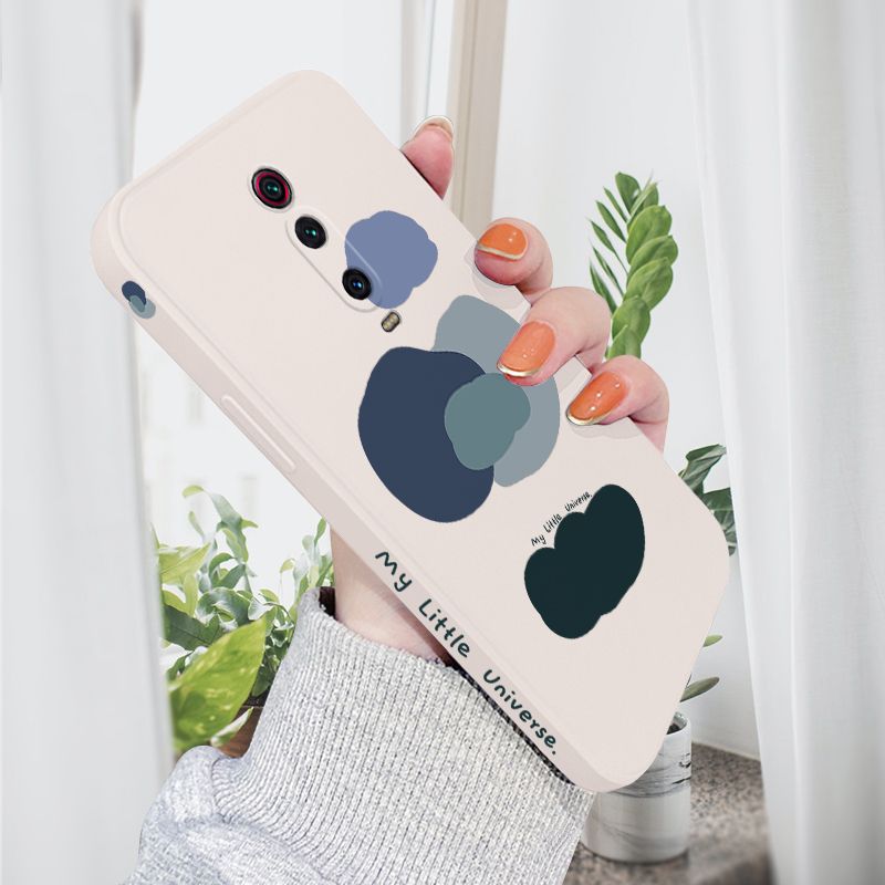 AMORVOR for Redmi K20/K20 Pro/Xiaomi 9T/9T Pro Back Cover Color Mixture Clouds Side design Soft Case Liquid Silicone Phone Cases