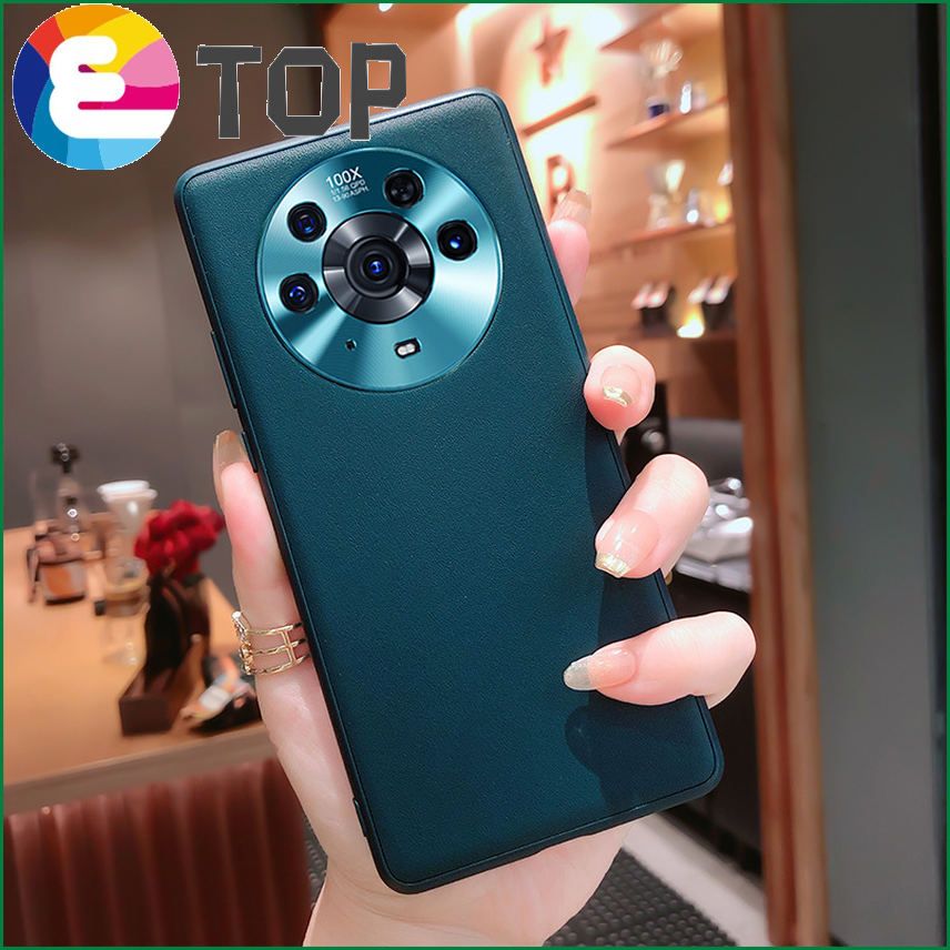 Suitable for glory magic3 mobile phone shell magic3pro plain leather to Zhen version rhinestone lens protective sleeve men and women tide