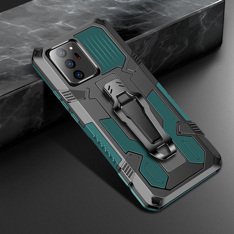 （Ready Stock)For Samsung Galaxy Note20 Machine Armor Warrior Shockproof PC + TPU Protective Case(Army Green)