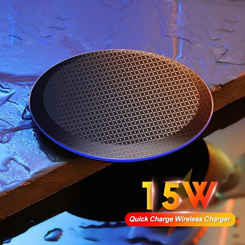 15W Fast Charger Qi Wireless Charger for iphone 11 Pro Xs Max Xr Wireless Charging Pad for Samsung S20