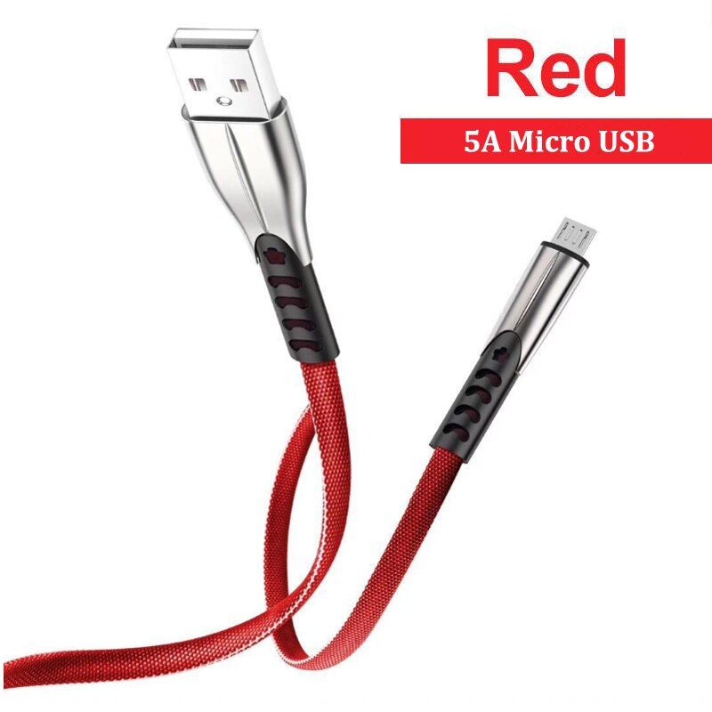5A Fast Charging USB Type-C Data Sync Cable Micro USB Braided Cable For Samsung A10 M10 A21 A31 A51 A71 A50 A70 A30 Charger Cord