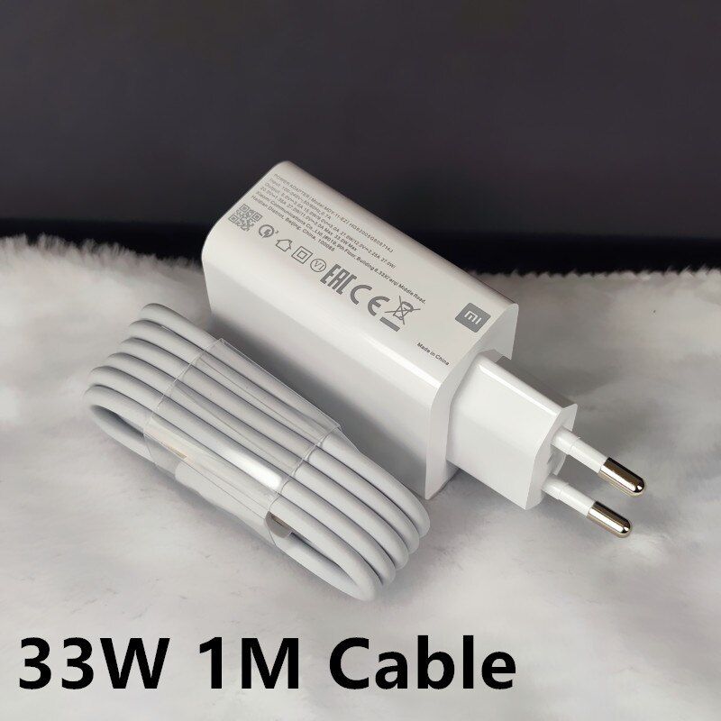 Xiaomi Fast charger 33W Turbo charge  adapter  27W USB type C cable For Xiaomi 10 11 redmi note 9 10 pro K30 40