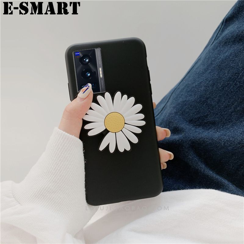 For VIVO X70 Pro Soft Case +Daisy Flowers Folding VIVO X70 Pro Back Cover