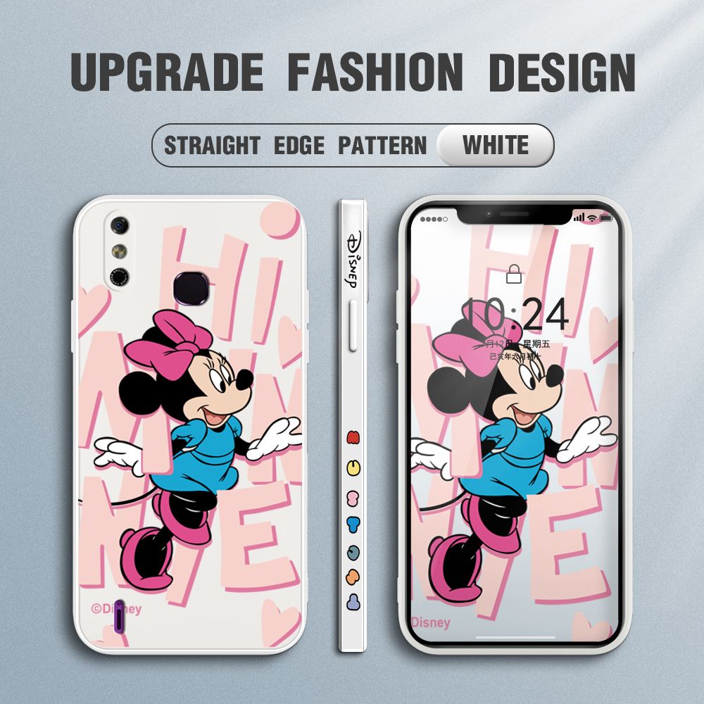 UCUC for Infinix Smart 4 / Smart 4C Back Cover Cute Cartoon Characters Ultra Thin Soft Luxury Square Multicolor Liquid Silicone Phone Case