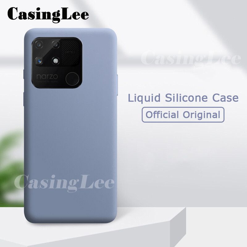Casinglee For Realme Narzo 50A Case Soft Silicone Cover Environmentally Silicone Back cover Realme Narzo 50A Phone Cases For girls and Boys
