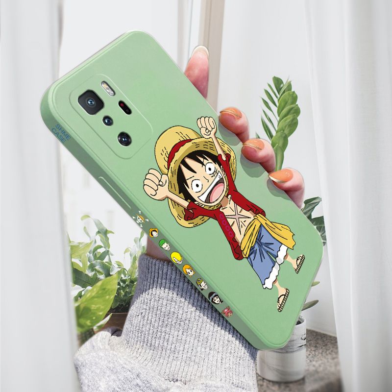 AMORVOR for Xiaomi Poco X3 GT Back Cover Anime One-Piece Luffy Side design Soft Case Liquid Silicone Phone Cases
