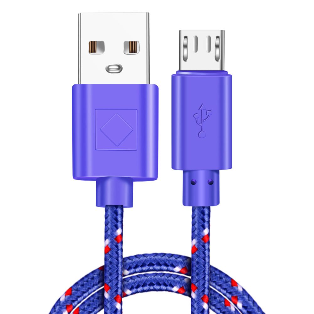 OLAF Universal 1M Nylon Woven Wire Micro USB Phone Charger Sync Data Cable Cord