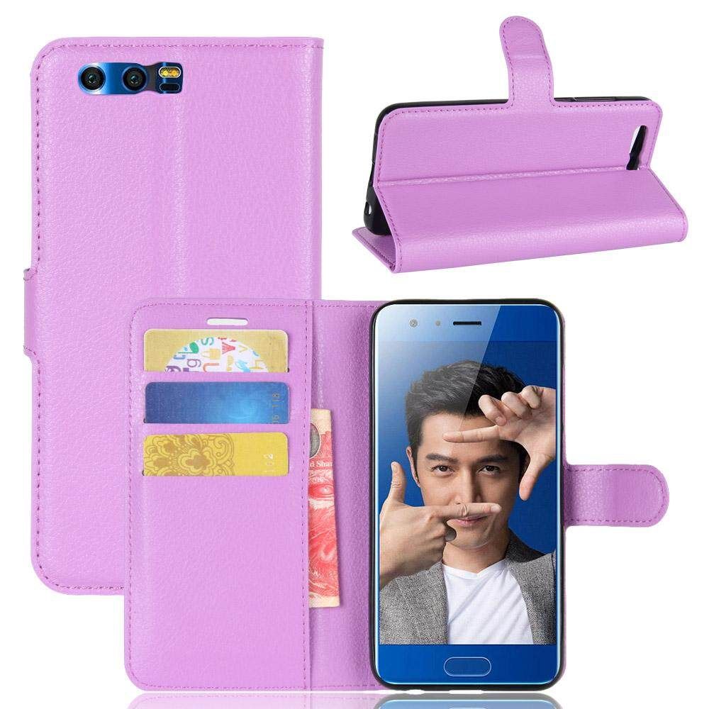 PU Leather Cover For Huawei Honor 9 Case Flip Magnetic Closure Stand Wallet Phone Casing