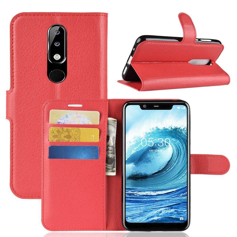 PU Leather Cover For Nokia X5 TA-1109 Case Flip Magnetic Closure Stand Wallet Phone Casing