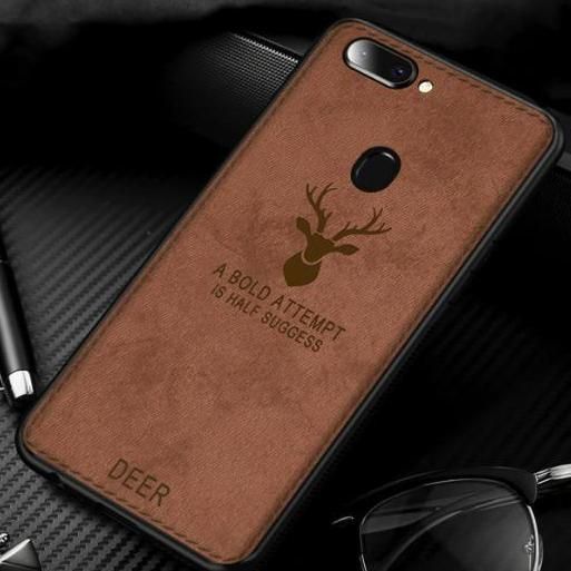 Huawei Y9 (2018) Phone Cover Shockproof Deer Cloth - Coffee