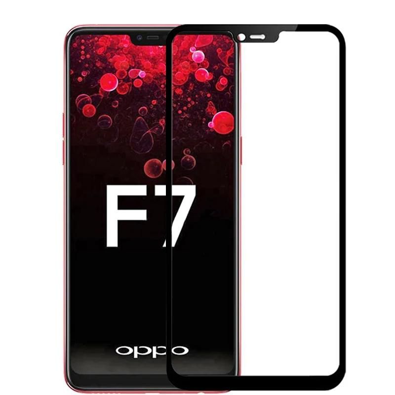 Oppo F7 Full Glue 9H Tempered Glass Protector