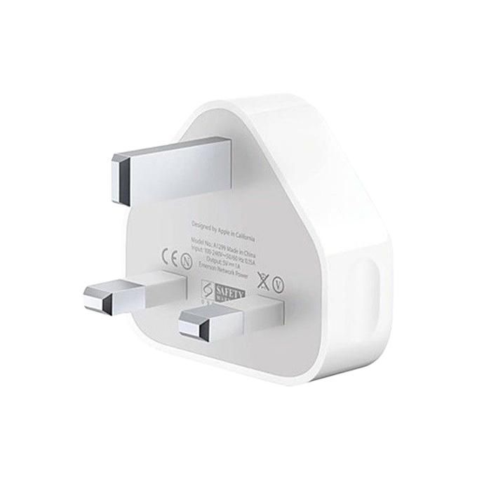 3 Pin USB Wall Charger Adapter With Cable for iPhone 7/ 8/ X/ 6 - White