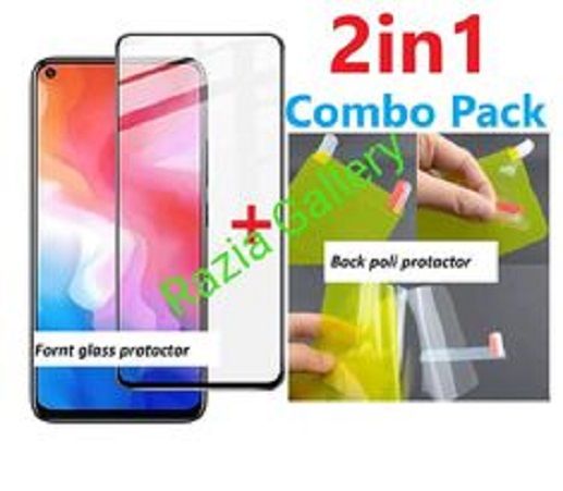 Samsung A72-2in1 Protector Combo Pack(fornt Screen Protector Glass+Back Protector Poly)