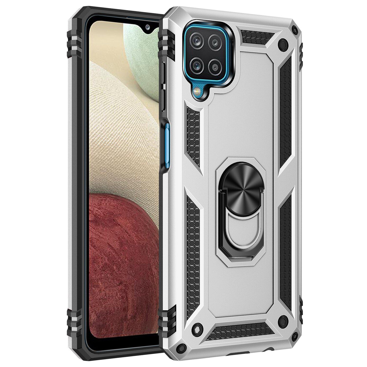 armor shockproof Case For on Samsung galaxy A12 cover Case For Samsung A12 A 12 car holder ring Case