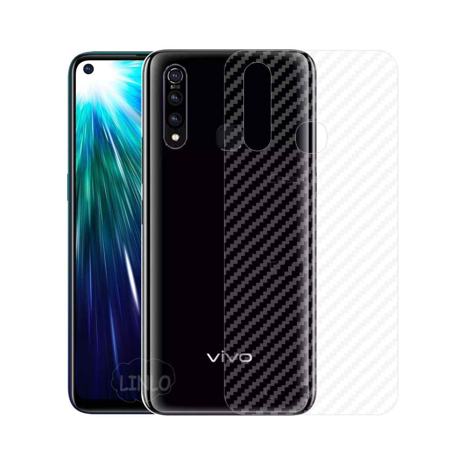 Vivo y19 Carbon Fiber Sticker Vinyl Back Poly Skin Protector