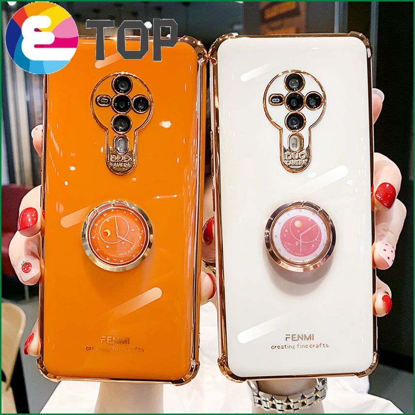 vivos6 mobile phone shell creative clock ring bracket s6 all-inclusive lens electroplating anti-fall suitable for vivos6 silicone